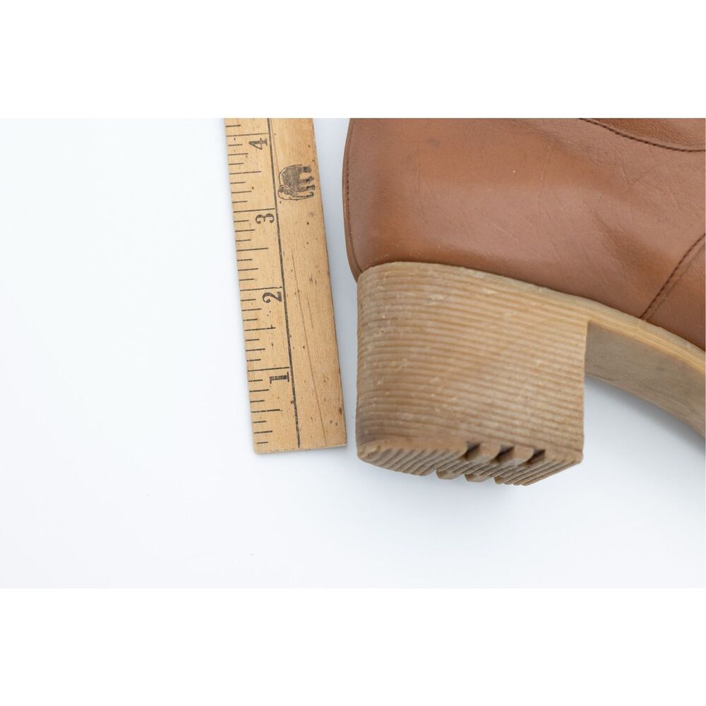 Vintage Brown Leather Shearling Lined Buckle Mid-Calf Boots – Women’s‎ - Picture 7 of 11